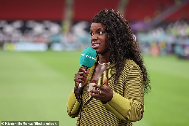 Aluko pictured at the 2022 FIFA World Cup in Qatar, where she worked for ITV Sport