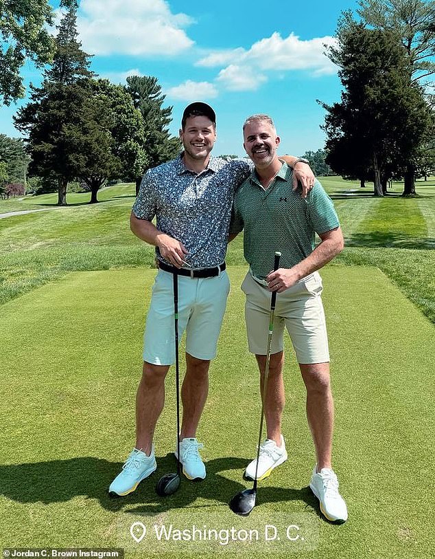 Colton and the former Democratic political strategist started dating in 2021 — the same year he publicly came out as gay under threat of blackmail (pictured earlier this year)