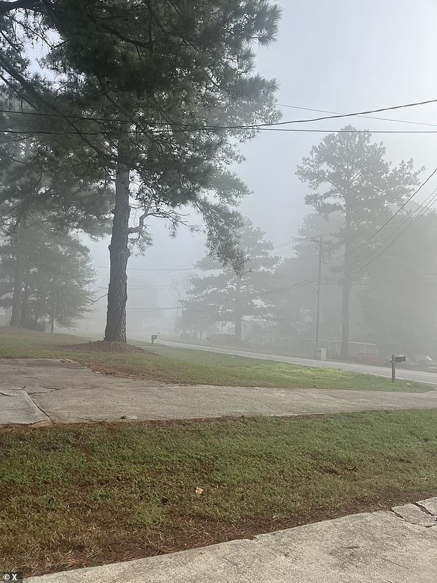 “This cloud has just settled over all of South Gwinnett. It was literally clear 15 minutes ago,” said one local