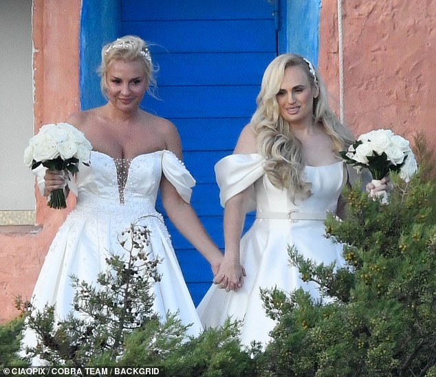 Rebel and Ramona Agruma enjoyed a fairytale wedding ceremony in Sardinia on Saturday, with the blushing brides saying 'I do' in the presence of their loved ones