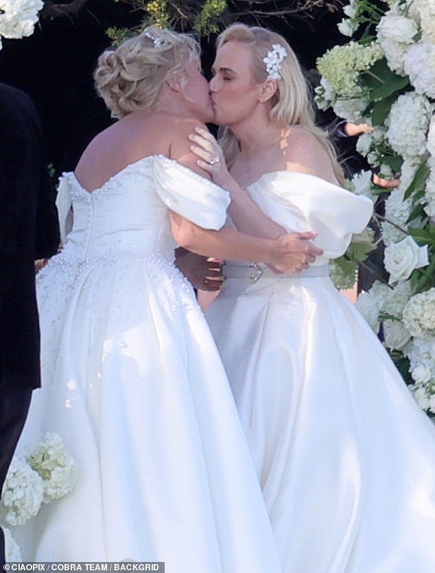 On Saturday, the Bridesmaids star said 'I do' to Ramona at a wedding on the large Italian island in the Mediterranean