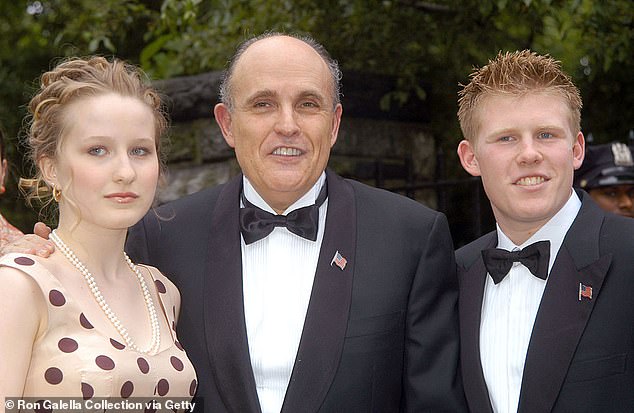 Caroline Giuliani with father Rudy and brother Andrew