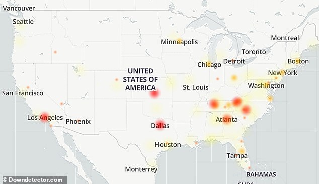 T-Mobile users on the southeast coast reported being unable to use their 5G or connect to Wi-Fi