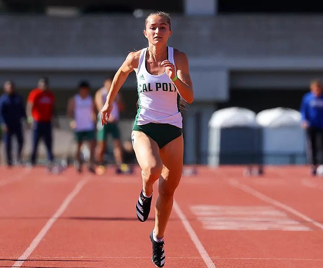 The Cal Poly sprinter holds the school record in the indoor 200 meters with a time of 24.69 seconds