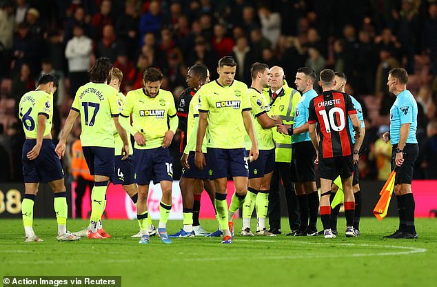 Martin was unhappy with the body language of some of his players in the first half