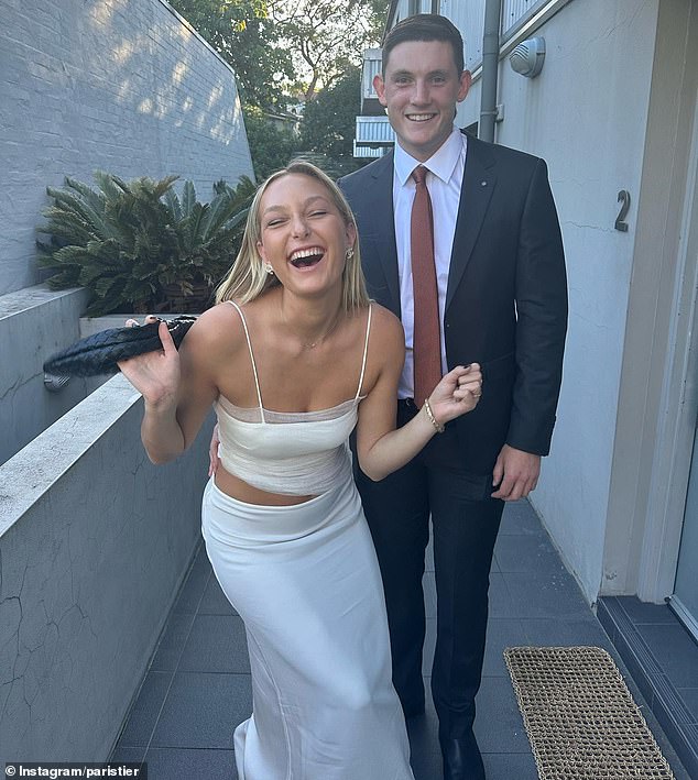 Sydney WAG Paris Tier (pictured with boyfriend Conor Stone) successfully tracked down a man who allegedly stole her car