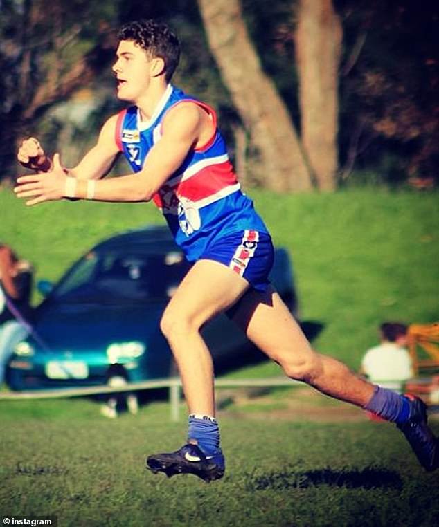 With his father David struggling with bipolar disorder, football was the last thing on Papley's mind. He was prepared to move back to Victoria (pictured as a young boy playing for the Bunyips)