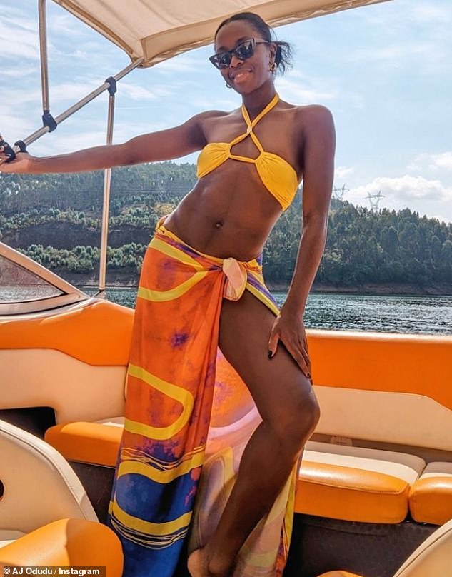 AJ Odudu looked sensational in new bikini photos posted to Instagram on Sunday ahead of the return of Big Brother