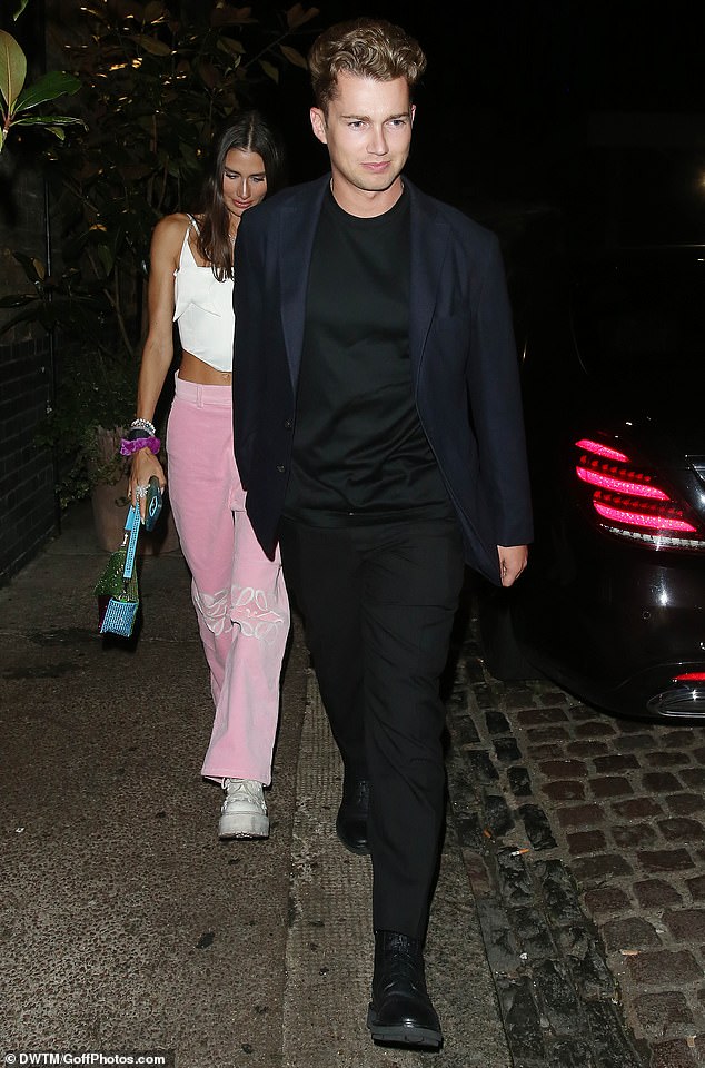 AJ Pritchard, 29, and his girlfriend Zara Zoffany, 30, enjoyed a night out at the famous Chiltern Firehouse hotspot on Friday night