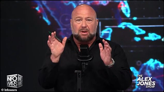 Alex Jones faces the possibility that his media platform Infowars could be sold to one of his many liberal enemies as he begs Elon Musk to save it