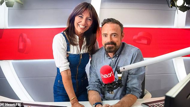 Amanda Holden has praised Davina McCall (pictured) for guiding Jamie Theakston through his cancer diagnosis after she expressed fears she had caused his vocal problems