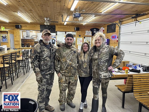 Pictured: the Hatfields starring in the reality show. From left to right (Chad Bishop, married couple Chris Hatfield and Casandra née McCoy, and Amber Hatfield Bishop, who is married to Chad)