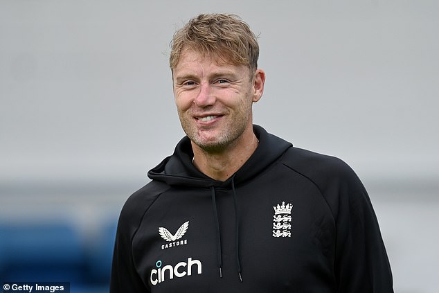 Andrew Flintoff was in good spirits as he returned to the England coaching line-up on Wednesday