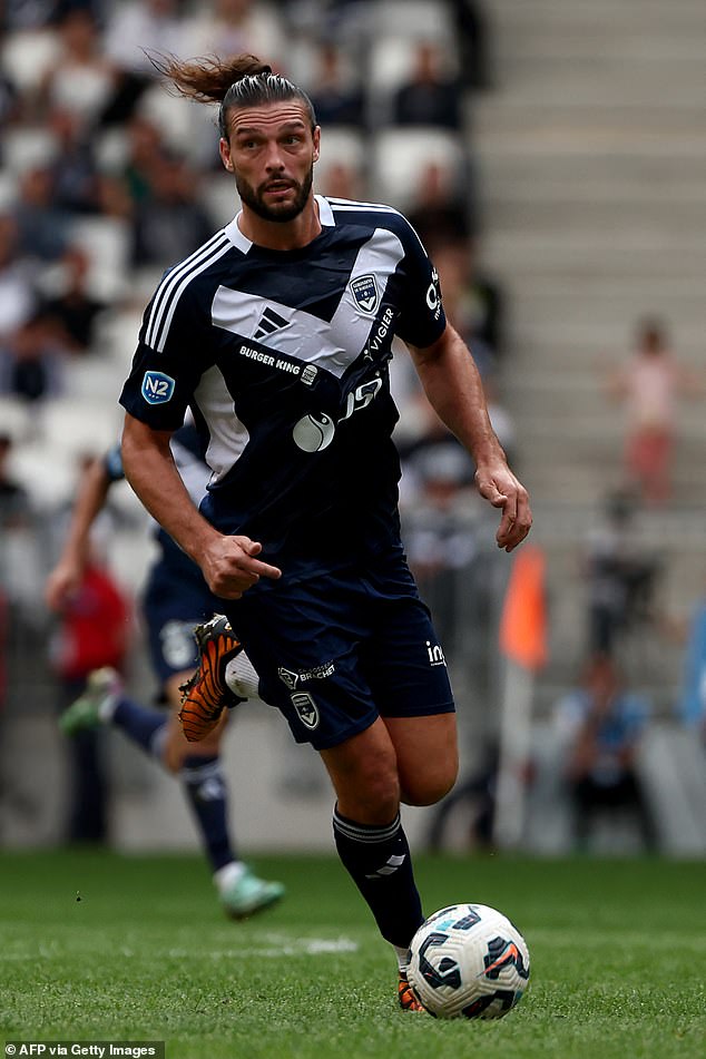 Sources say Lou has visited Carroll in Bordeaux where he now plays for French side FC Girondins de Bordeaux (Andy is pictured making his debut last week)