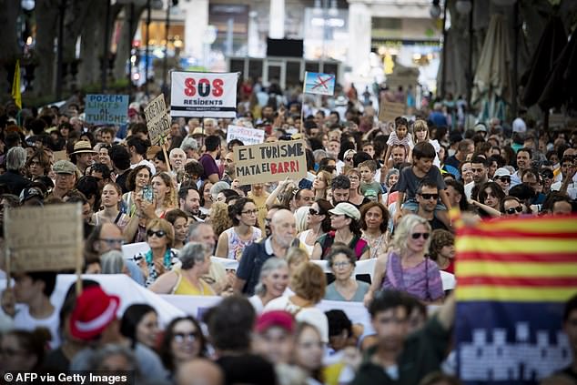 Thousands of Mallorcans took to the streets on July 21 to protest against the island's 'overtourism'