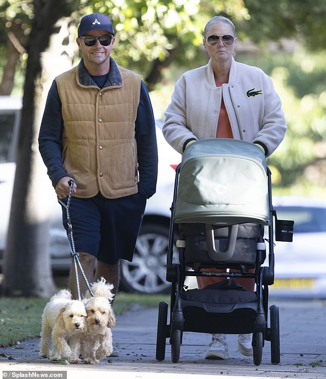 Ant McPartlin and his wife Anne-Marie looked every inch the doting parents as they took their baby boy for a walk on Wednesday afternoon