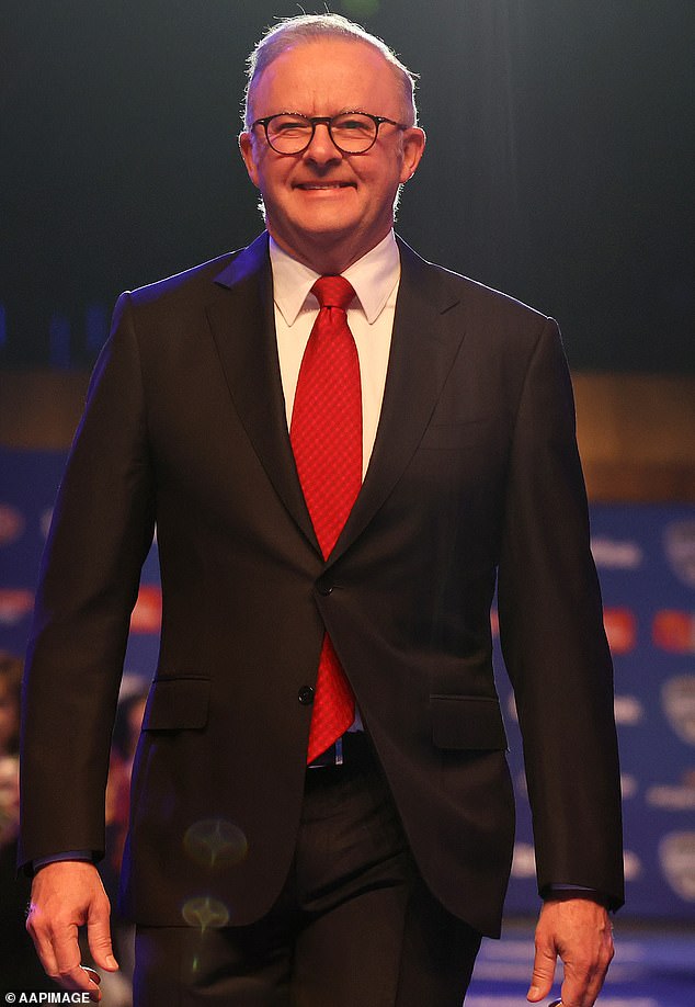 Anthony Albanese was a clear target at the AFL grand final breakfast on Saturday - and the Prime Minister (pictured) responded with a brutal attack on a club their fans would have absolutely hated