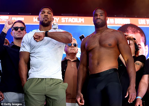 Anthony Joshua (left) and Daniel Dubois (right) have both officially committed to their heavyweight title fight