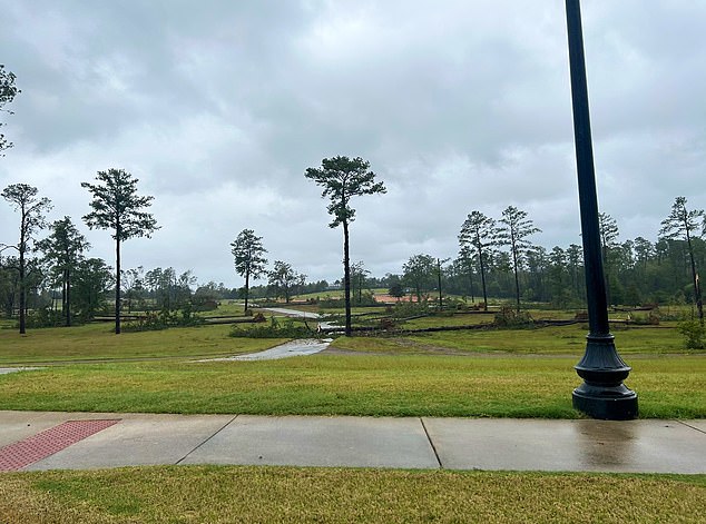 This photo of Augusta National Golf Club surfaced after Hurricane Helene hit the property