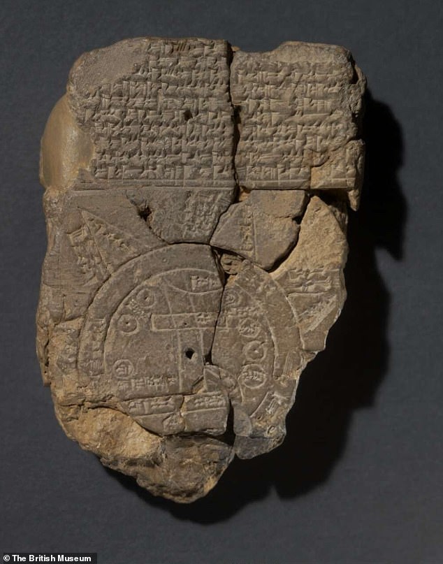 The Imago Mundi, also called the Babylonian world map, (pictured) was discovered in 1882 by the famous archaeologist Hormuzd Rassam in Sippar, an ancient Babylonian city in present-day Iraq.