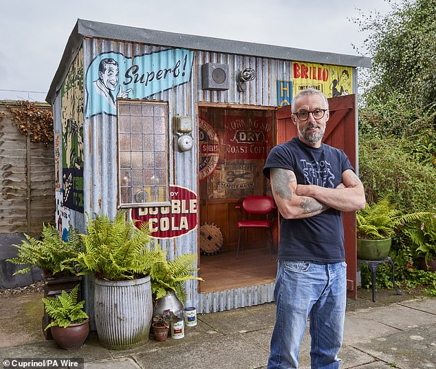 Wayne Dawber (pictured) was crowned winner of the Cuprinol Shed of the Year competition for his 'industrial, ghost town-esque' structure