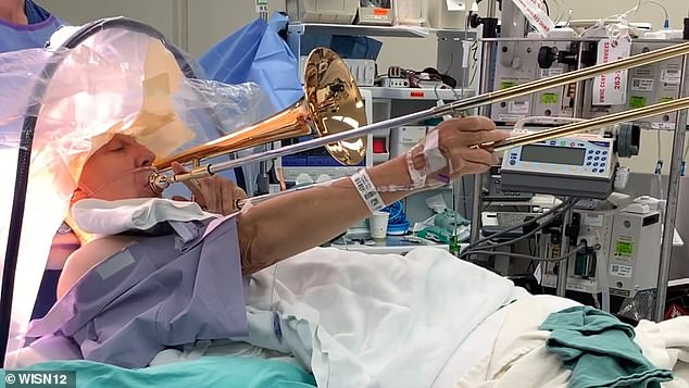 Doctors in Wisconsin have diagnosed Brian Rust with an intentional tremor — an involuntary muscle contraction that occurs during voluntary movement — after his shaking hands made it difficult to play his beloved trombone and hold his grandchildren.