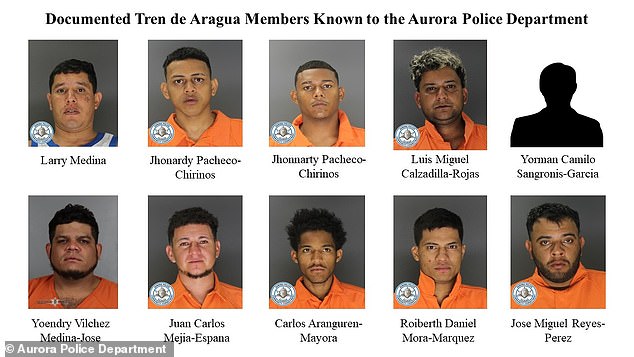 Aurora police have identified 10 gangsters from Tren de Aragua who have been arrested in connection with their violent takeover of several apartment complexes in the city