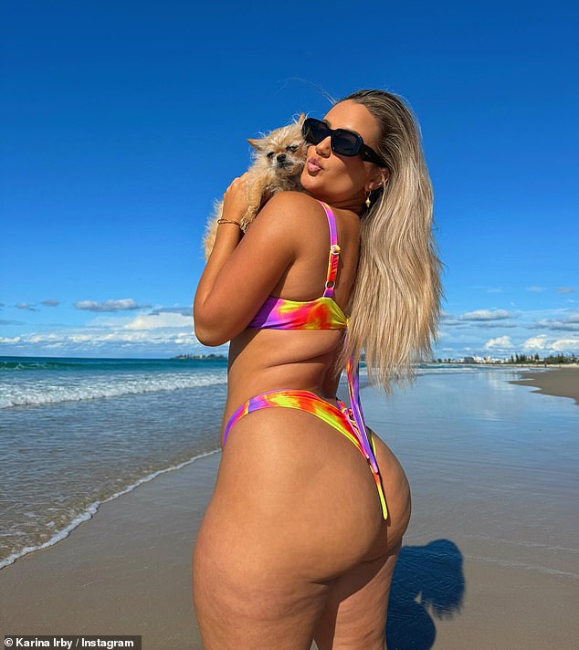 Australian social media star Karina Irby was forced to hit back at trolls after dividing the internet with her unusual 'dog mom' behavior