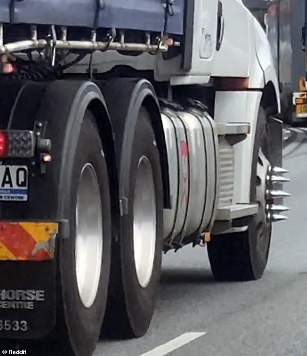 Footage has surfaced on social media of the truck driving on a busy highway with illegal modifications