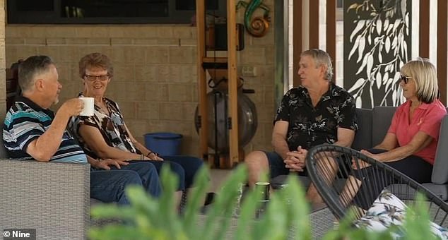 Brisbane neighbors David and Terry (pictured) booked the cruise with their wives, but were disappointed to discover the cruise would stop in their home city instead of New Caledonia