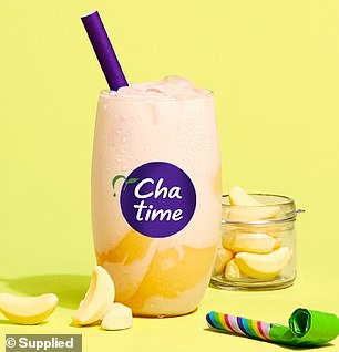 Chatime also has a bubble tea inspired by milk banana lollipops