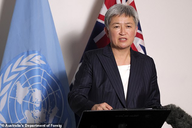 Australian Foreign Minister Penny Wong (pictured) says the Taliban have shown disregard for the human rights of women and girls and must be held accountable