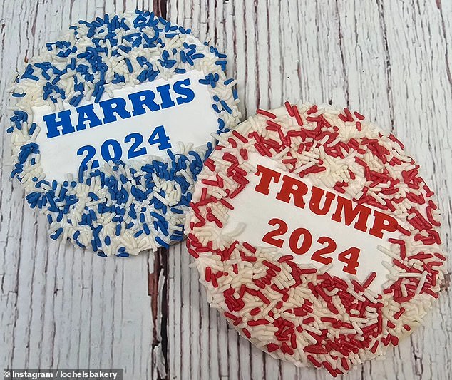 Lochel's Bakery in Hatboro is keeping up with sales of their red Trump cookies and blue Harris cookies as customers from across the US place orders in favor of their candidate