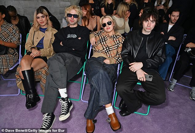 From left to right: Molly Moorish-Gallagher, Lennon Gallagher, Anais Gallagher and Gene Gallagher. Whether the legendary Blur v Oasis feud has been passed down through generations is unclear.