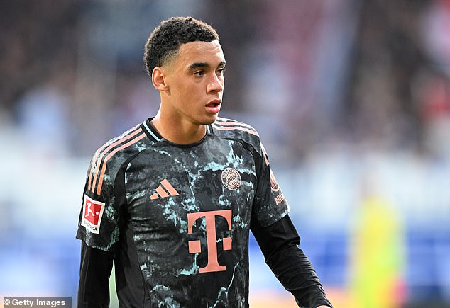 Jamal Musiala (pictured) has not yet signed a new contract with Bayern Munich