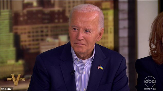 President Joe Biden appeared on ABC's 'The View' and slammed his hand on the table with co-host Whoopie Goldberg and compared Donald Trump to an insect