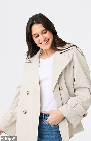 The '&me Women's Short Trench Coat' (pictured) looks exactly like the Burberry Canvas Trench Coat, which retails for an eye-watering $4,850