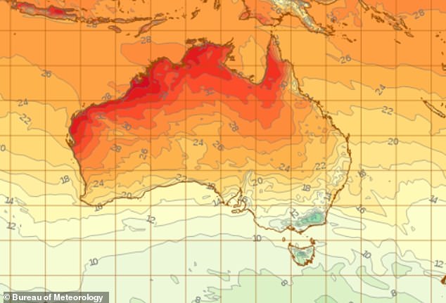 A heatwave will bring high temperatures to Western Australia and northern parts of the country on Saturday