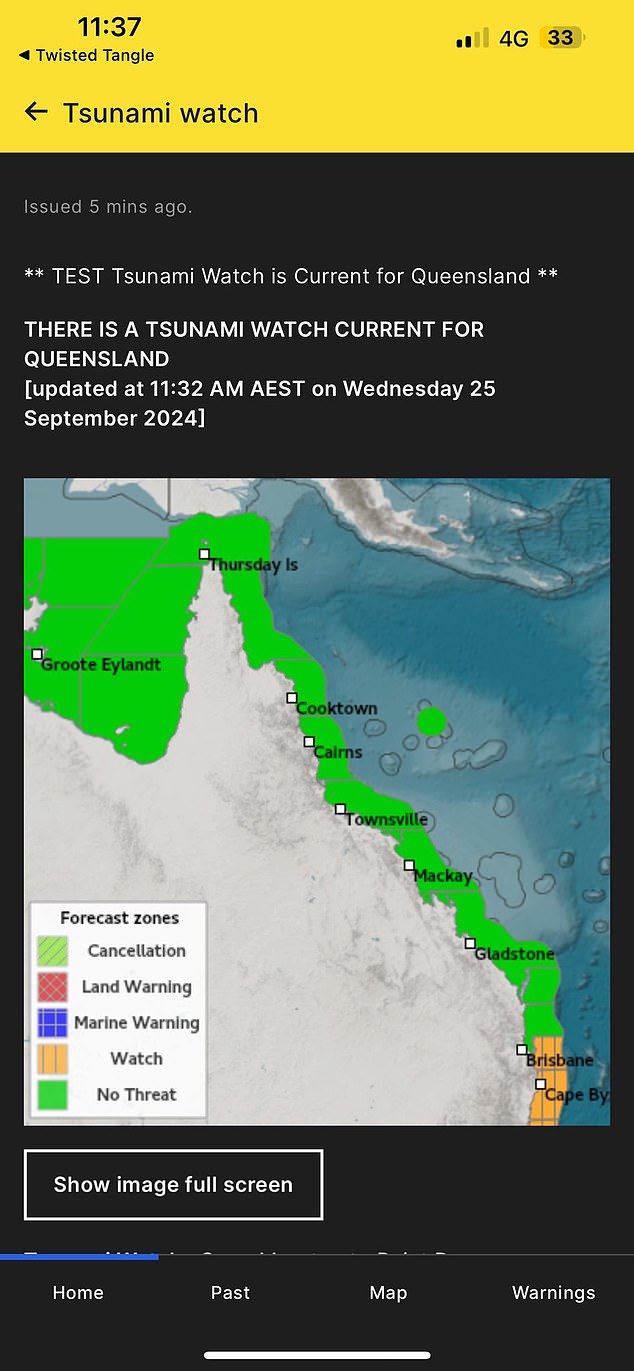 BoM app sends out tsunami warning but its not