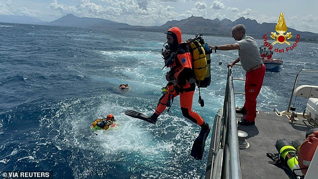 Divers searched the wreck of the yacht last month. Shocking medical findings showed that the six victims of the disaster, whose bodies were recovered from the yacht, had no water in their lungs, suggesting the cause of death was asphyxiation due to a lack of oxygen.