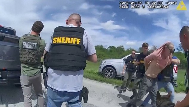 Video of the moment Donald Trump's alleged killer Ryan Wesley Routh is released by police