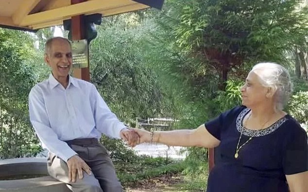 Bhim Sen Kohli, 80, (pictured with his wife Satinder) was 'severely' assaulted by a 'group of youths' while walking his dog in Franklin Park in Braunstone Town, Leicester at around 6.30pm on Sunday