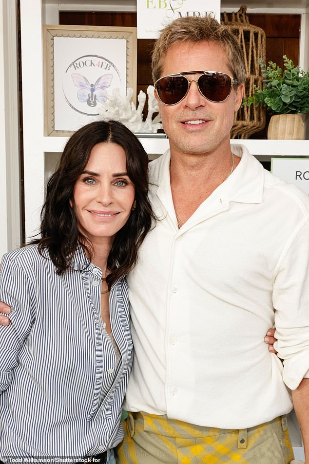 During the event, he also posed for a photo with Courteney Cox, his ex-wife Jennifer Aniston's Friends co-star