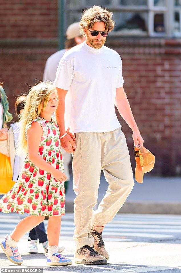 Bradley Cooper has returned from his lavish Italian getaway with girlfriend Gigi Hadid, 29. The Maestro star, 49, was spotted in New York City with his daughter Lea De Seine Cooper, seven