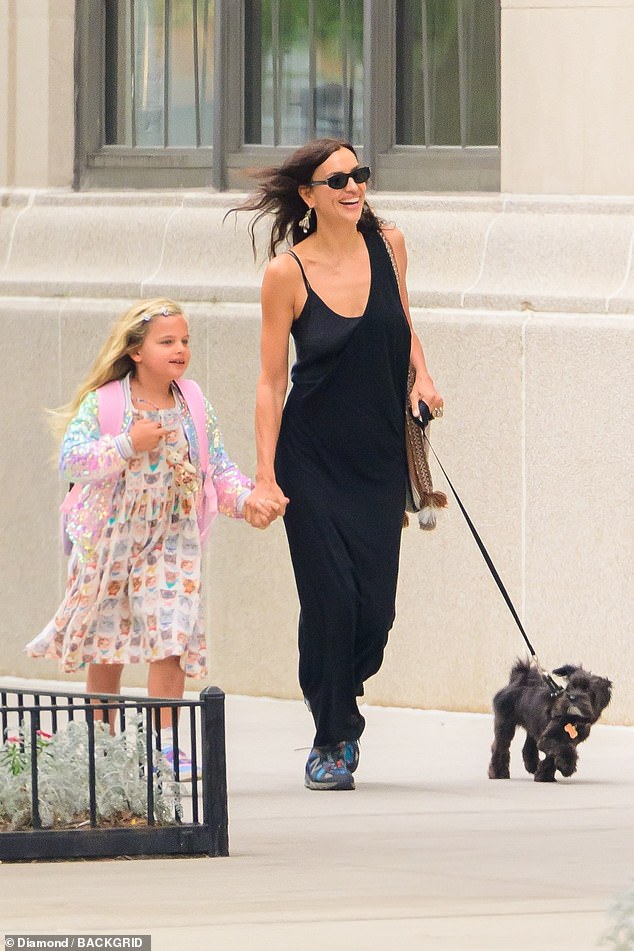 Bradley shares daughter with ex-girlfriend, model Irina Shayk; Shayk and Lea pictured earlier this month