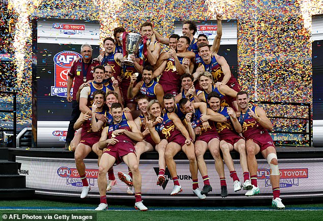 The Brisbane Lions have made a stunning recovery from heartbreak in last year's grand final, topping Sydney by 60 points to claim their first AFL premiership in more than two decades.