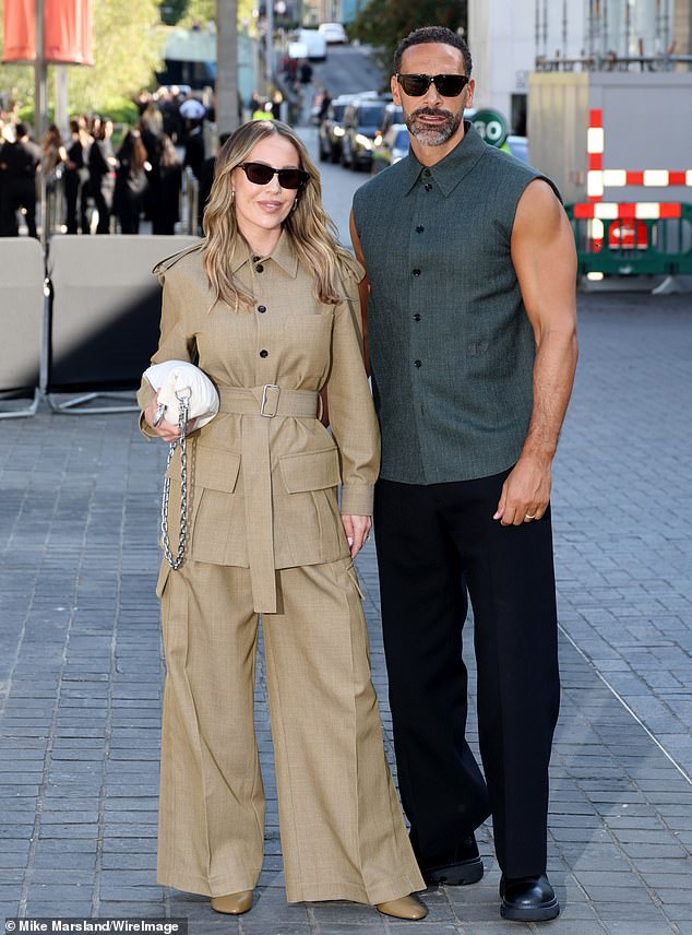 Kate and Rio Ferdinand were on hand as Burberry unveiled its latest collection during London Fashion Week on Monday afternoon