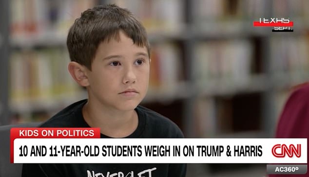 CNN article about children reacting to the presidential election