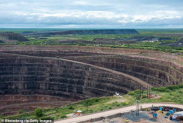 The life of the operational mine is expected to last until 2026, but the company has plans to expand deeper. They said there are approximately 7.9 million carats of diamonds from surface to a depth of 600 m. Another 1.17 million carats are expected to lie between 600 m and 750 m. PICTURED: The open pit at Lucara Diamond Corp.'s Karowe diamond mine in Letlhakane, Botswana