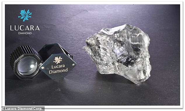 Lucara Diamond Corp announced that they discovered a 1,094-carat mammoth diamond at their Karowe mine on September 15. PICTURED: The 1,094-carat diamond